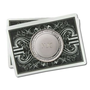 Custom Initials Poker Card Protector