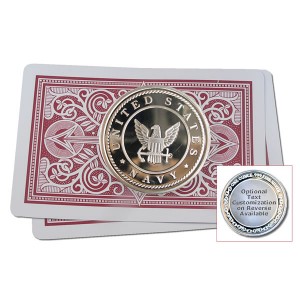 Navy Poker Card Protector